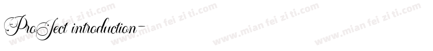 ProJect introduction字体转换